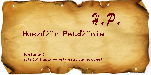 Huszár Petúnia névjegykártya